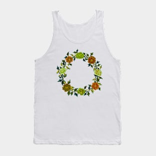 Minhwa: Peony Wreath Green C Type (Korean traditional/folk art) Tank Top